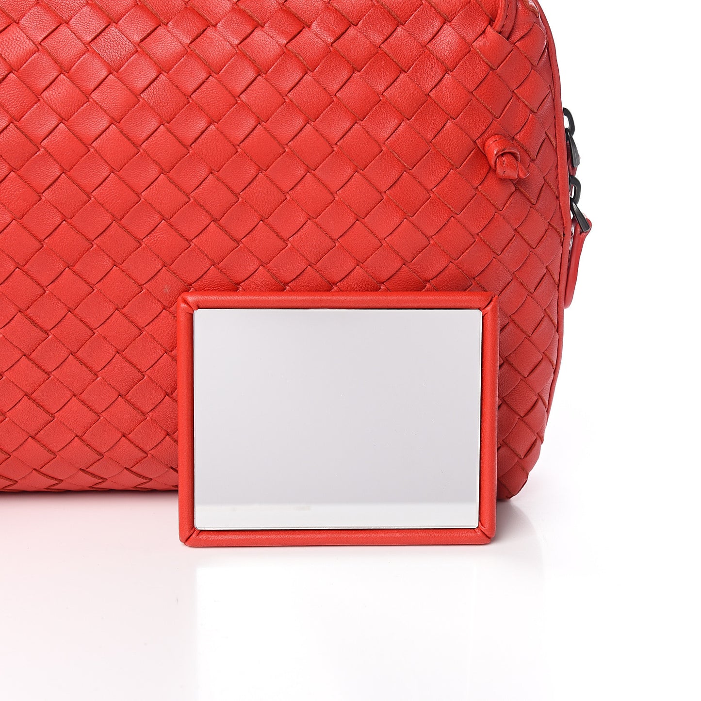 Nappa Intrecciato Nodini Crossbody Messenger New Red
