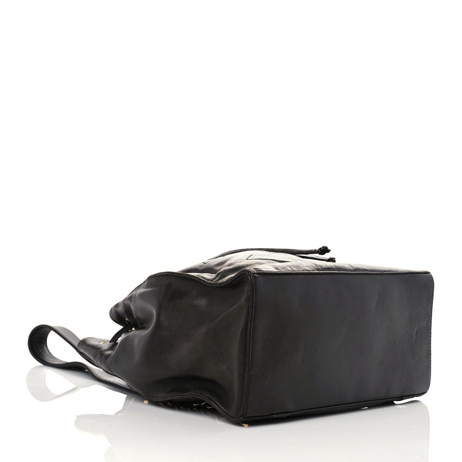 Chanel Lambskin Quilted Drawstring Backpack Black 3 of 21