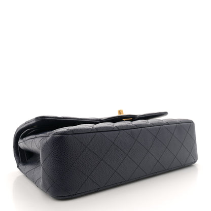 Chanel Caviar Quilted Medium Double Flap Navy 4 of 11