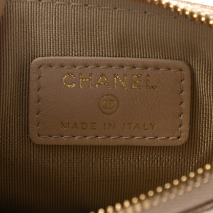 Chanel Metallic Lambskin Quilted Small Cosmetic Case Gold 6 of 7