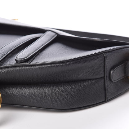 Christian Dior Grained Calfskin Saddle Bag Black 9 of 12