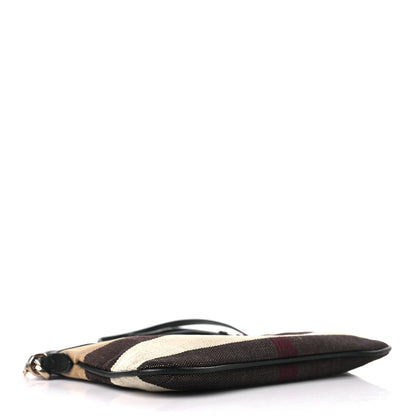 Burberry Mega Check Peyton Crossbody Clutch Bag Black 4 of 8