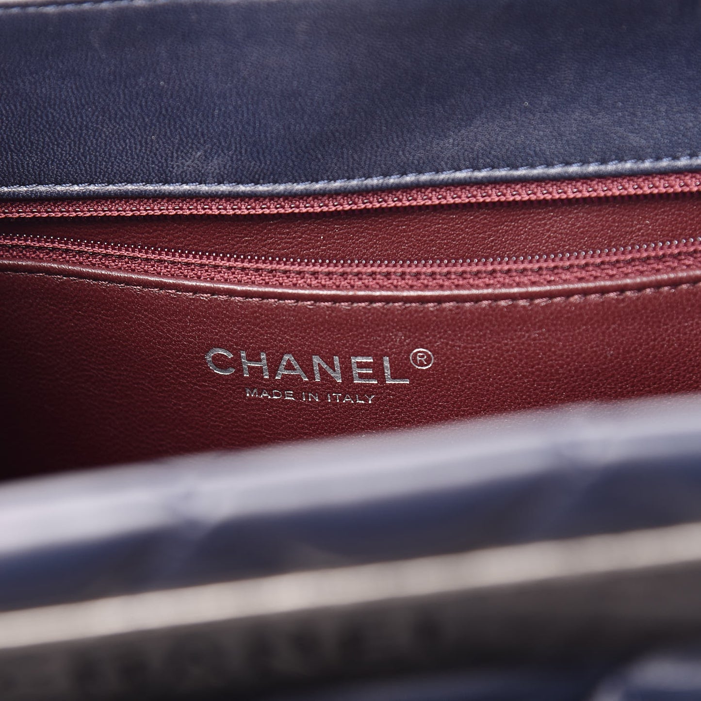 Lambskin Quilted Trendy CC Tote Navy