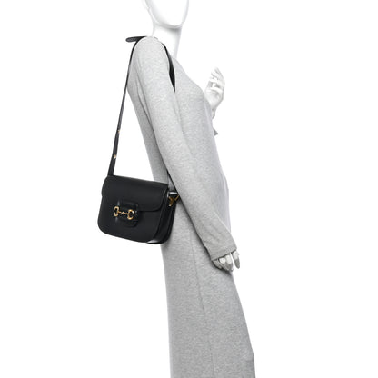 Gucci Azalea Calfskin Horsebit 1955 Shoulder Bag Black 2 of 10