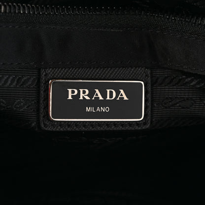 Prada Tessuto Nylon Saffiano Logo Messenger Bag Black 5 of 7