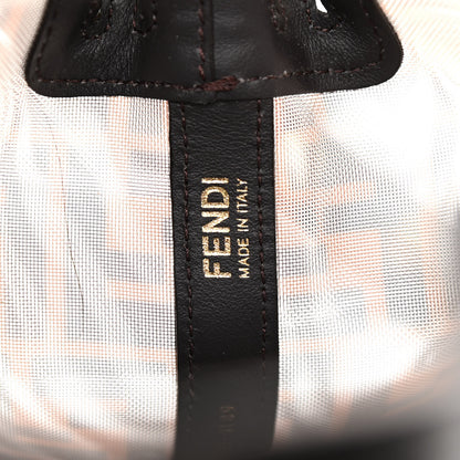 Fendi Mesh Vitello Grace F is Fendi FF 1974 Grande Mon Tresor Bucket Bag Marrone Black Ebano 10 of 12