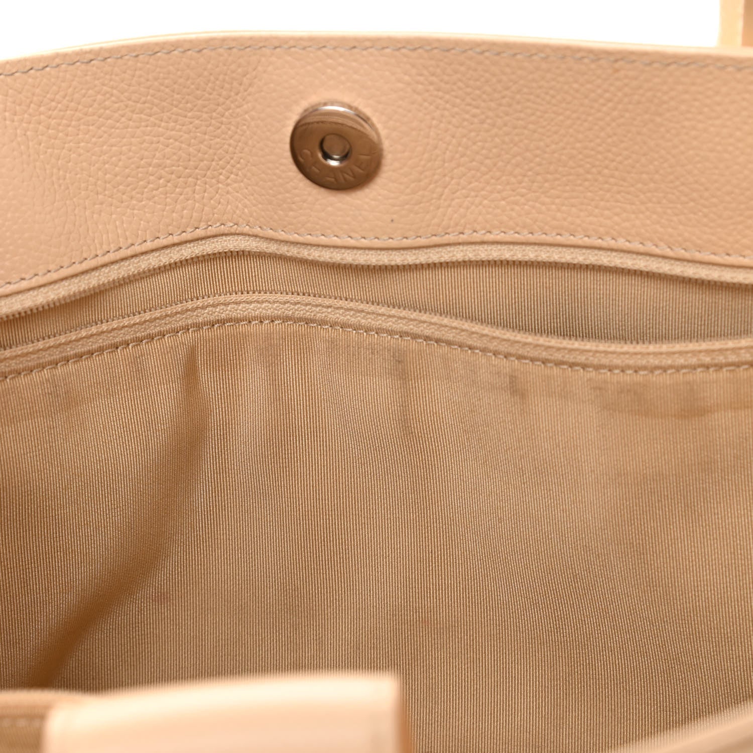 Chanel Calfskin Cerf Executive Shopper Tote Beige 15 of 24