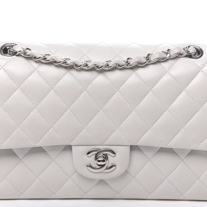 Chanel Lambskin Quilted Medium Double Flap White 14 of 15