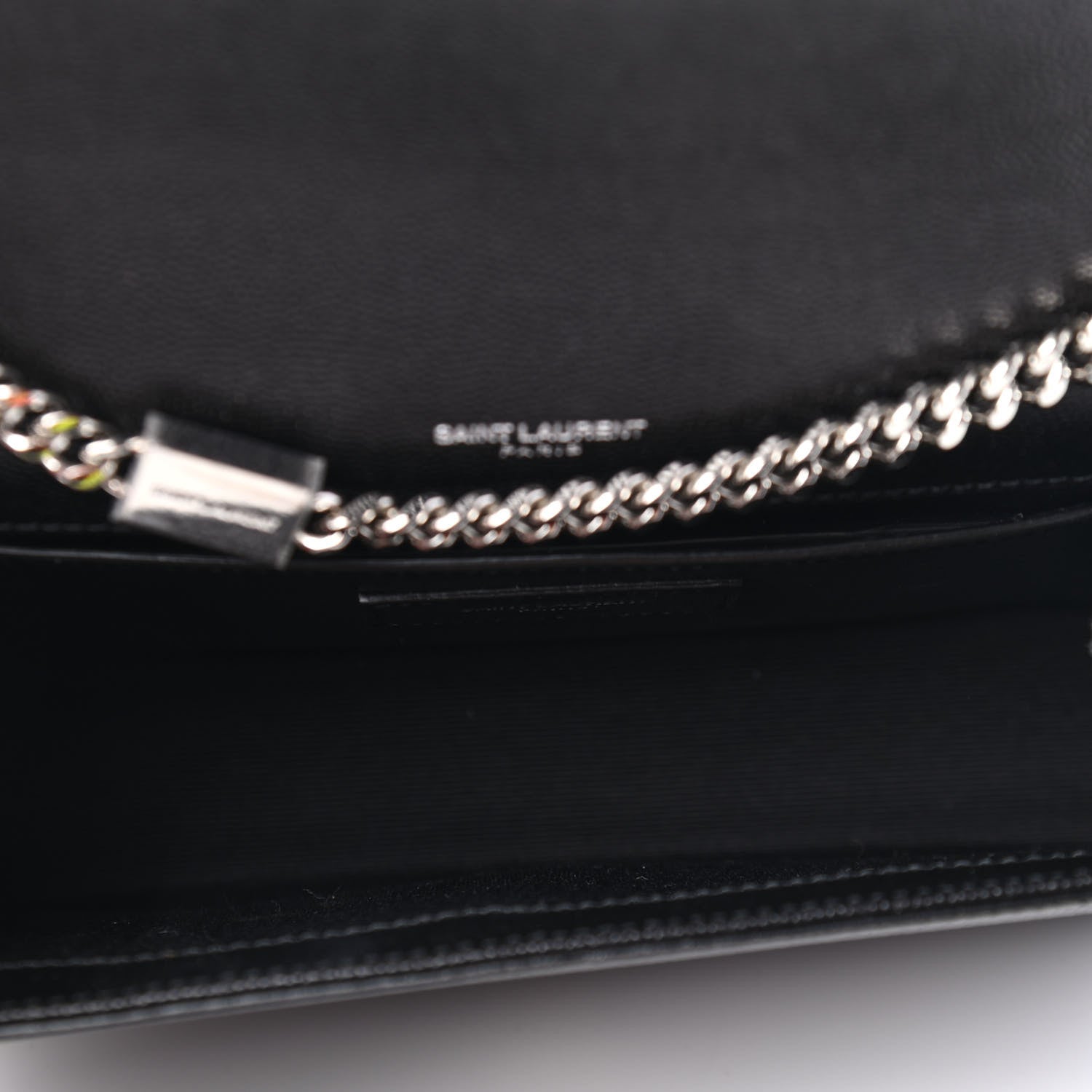 Saint Laurent Grain De Poudre Small Monogram Kate Satchel Black 4 of 4