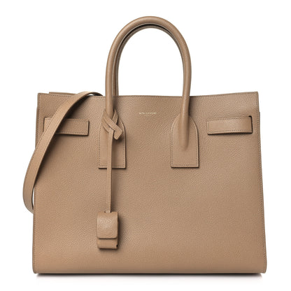 Saint Laurent Grained Calfskin Small Sac De Jour Deep Beige 1 of 9
