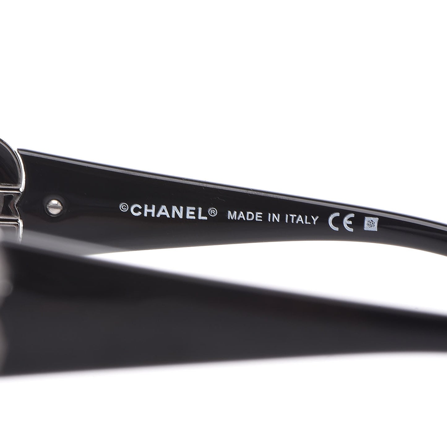 Frameless Crystal CC Logo Sunglasses 4164 Black