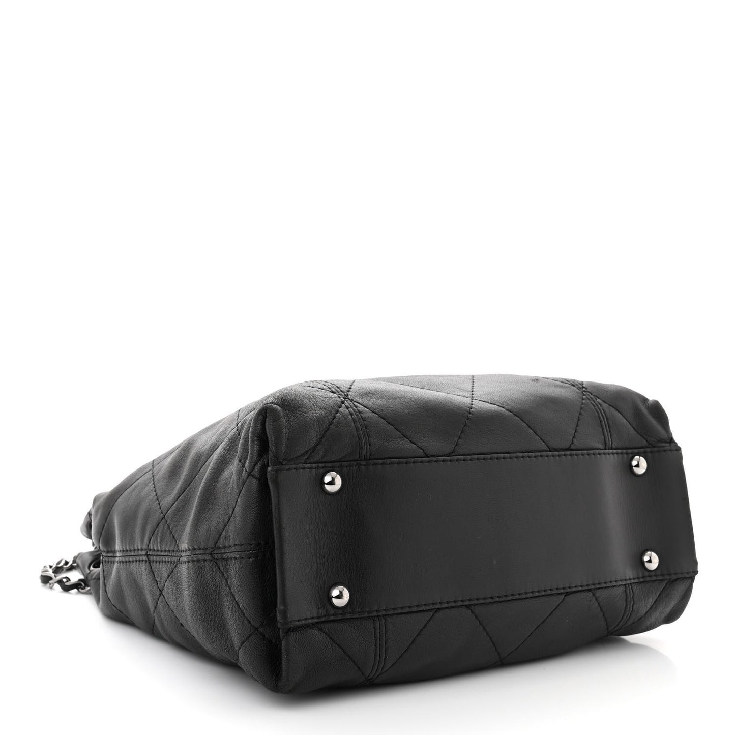 Lambskin Quilted Small Soft Touch Shoulder Bag Black