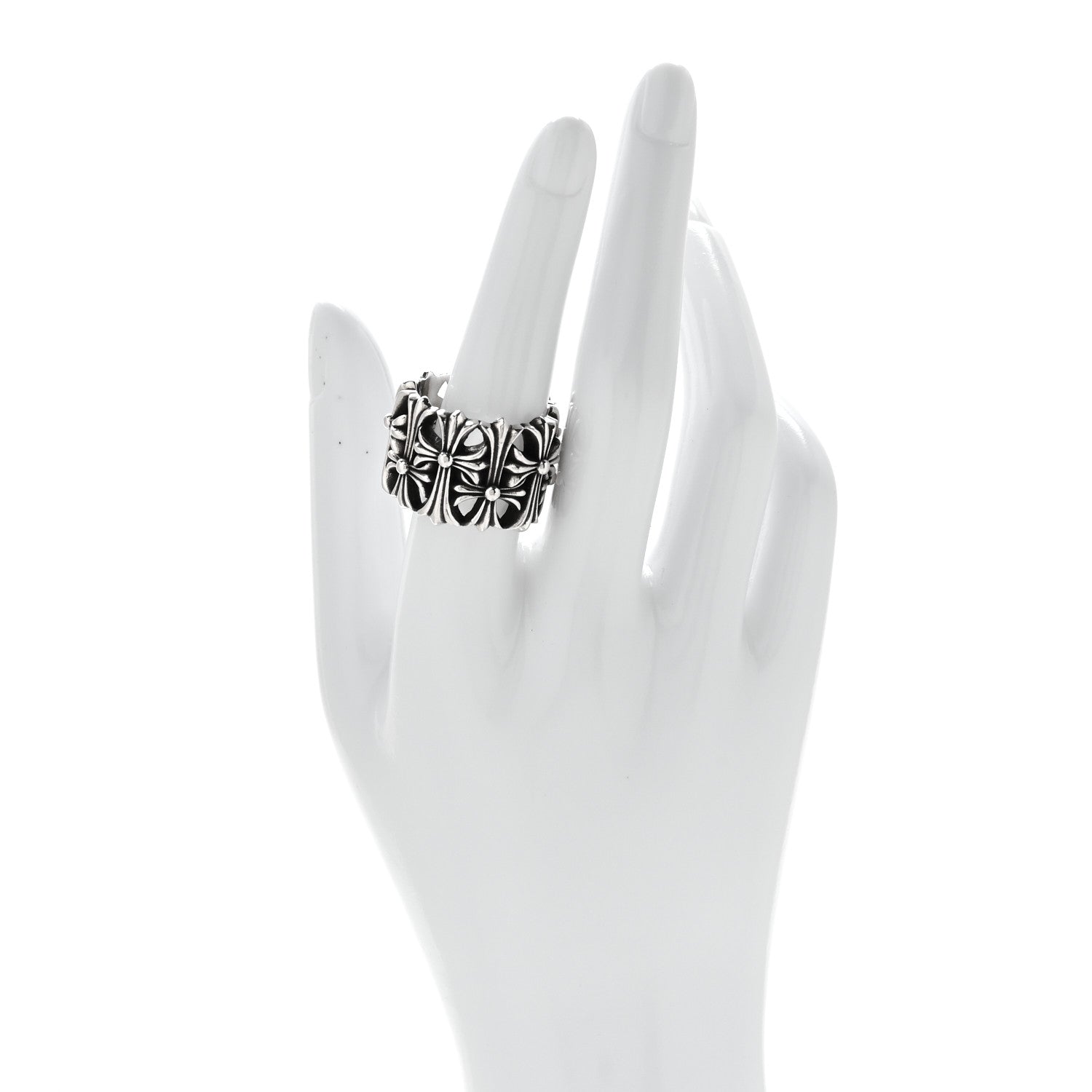 Chrome Hearts Sterling Silver Cemetery Cross Ring 61 9.5 2 of 7