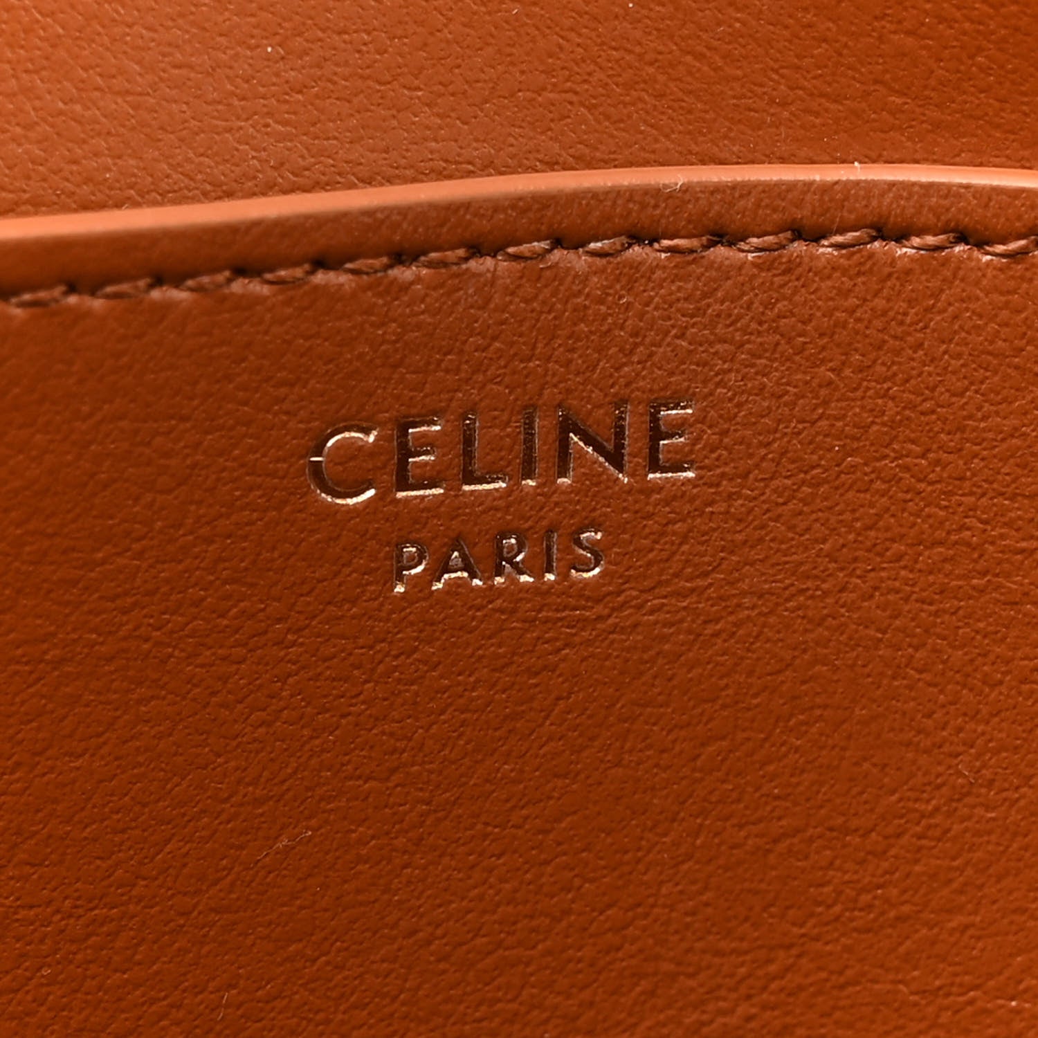 Celine Smooth Calfskin Tabou Clutch On Strap Tan 6 of 12