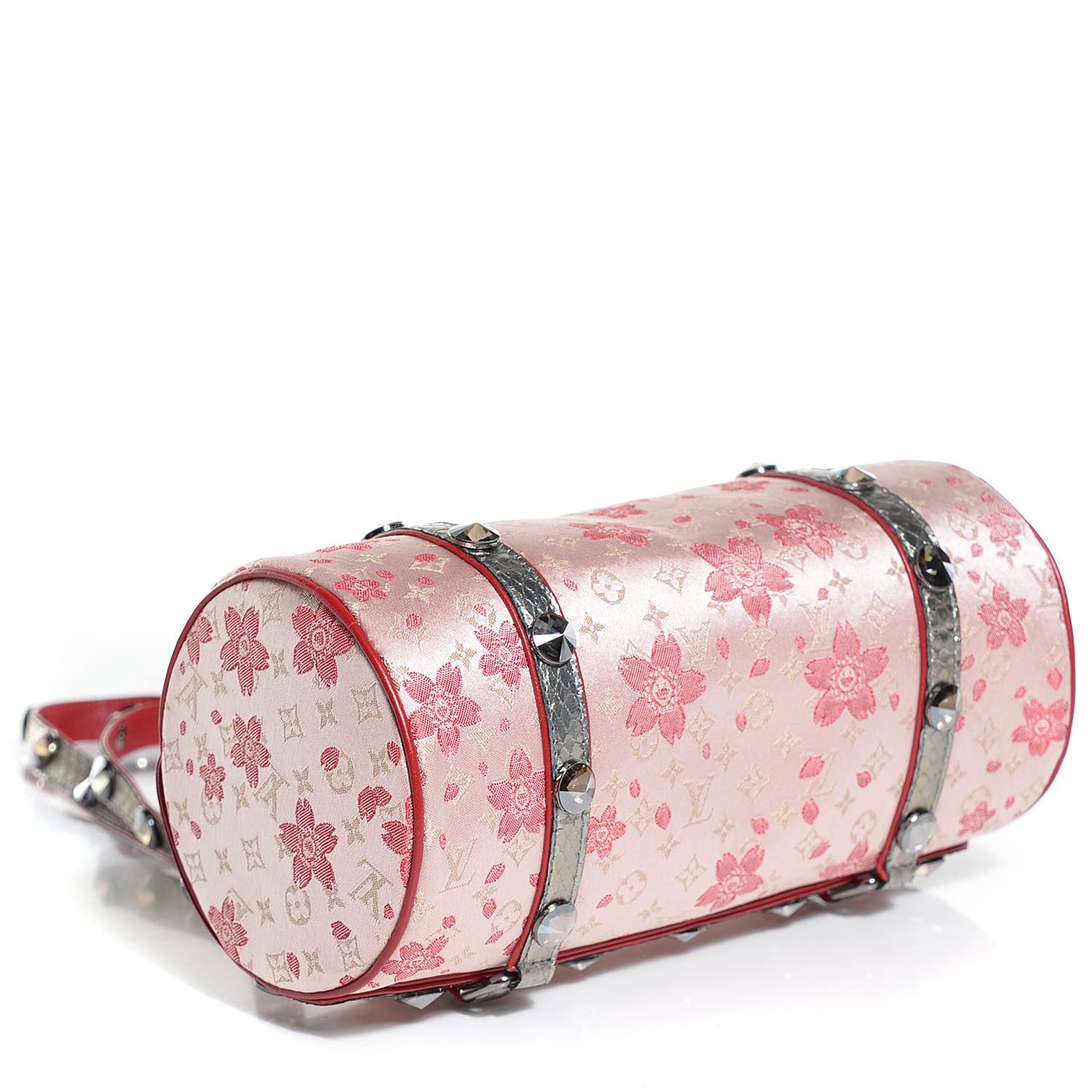 Louis Vuitton Satin Python Cherry Blossom Monogram Peloa Pink 4 of 7