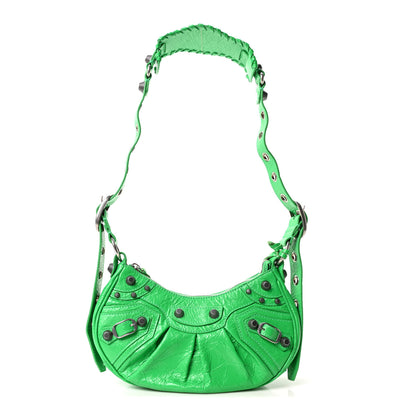 Balenciaga Agneau Arena Le Cagole Shoulder Bag XS Vivid Green 1 of 12