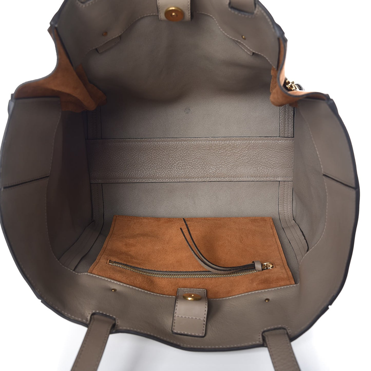 Smooth Calfskin Medium Milo Shopping Tote Motty Grey