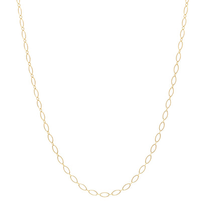 Tiffany 18K Yellow Gold Oval Link Chain Necklace 16" 1 of 5