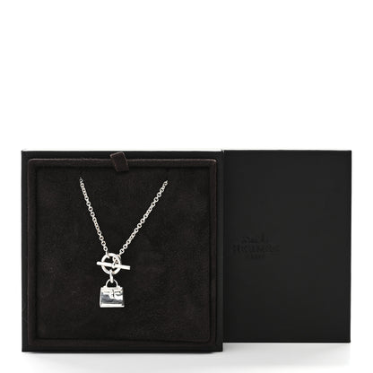 Hermes Sterling Silver Kelly Charm Pendant Necklace 5 of 5