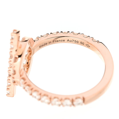 Hermes 18K Rose Gold Diamond Finesse Ring 50 5.25 6 of 7