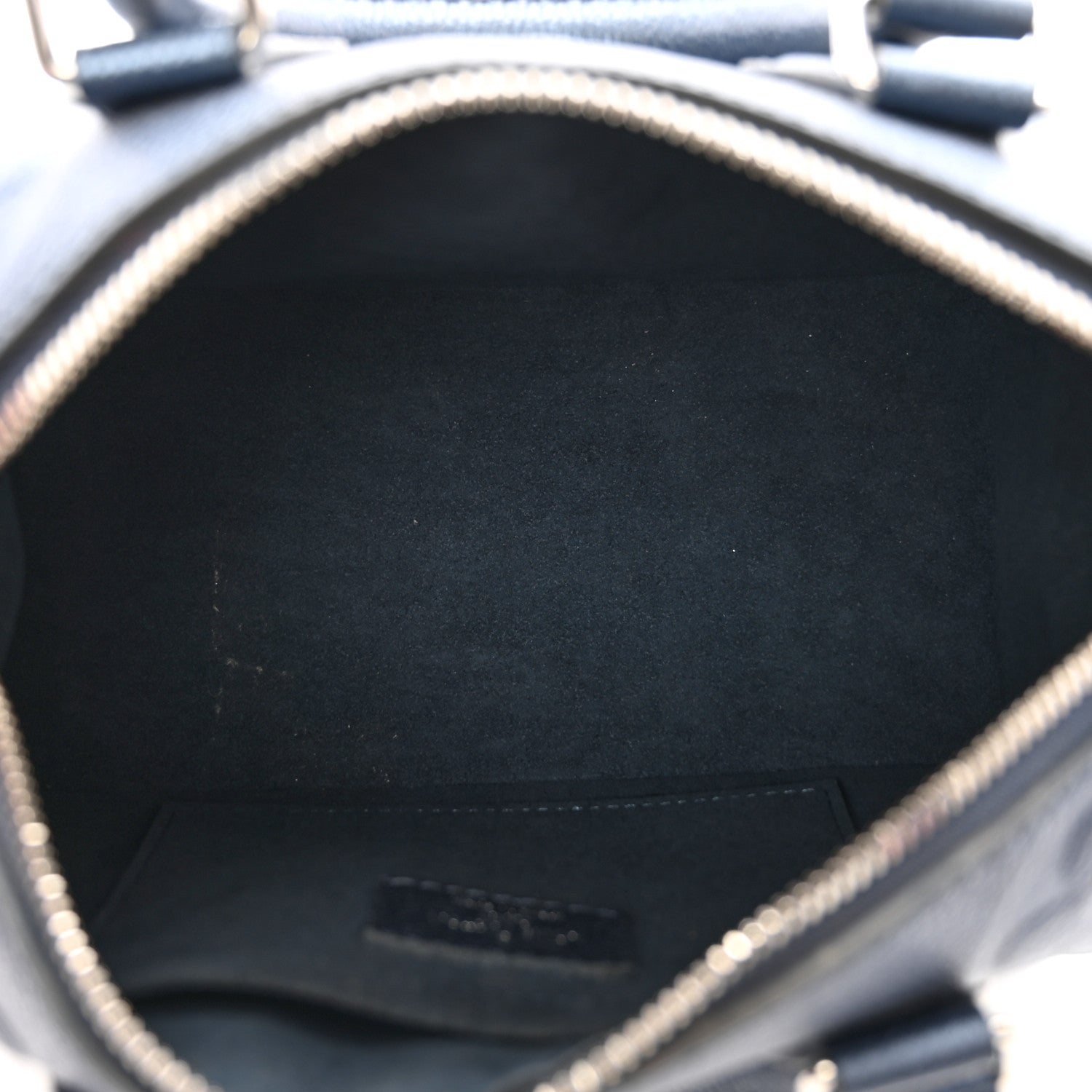 Louis Vuitton Metallic Empreinte Monogram Giant Speedy Bandouliere 20 Navy Nacre 6 of 11