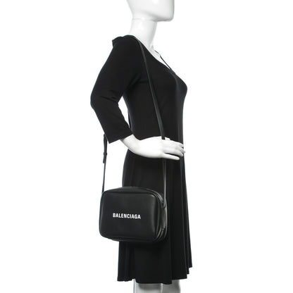 Balenciaga Calfskin Logo S Everyday Camera Bag Black 2 of 9