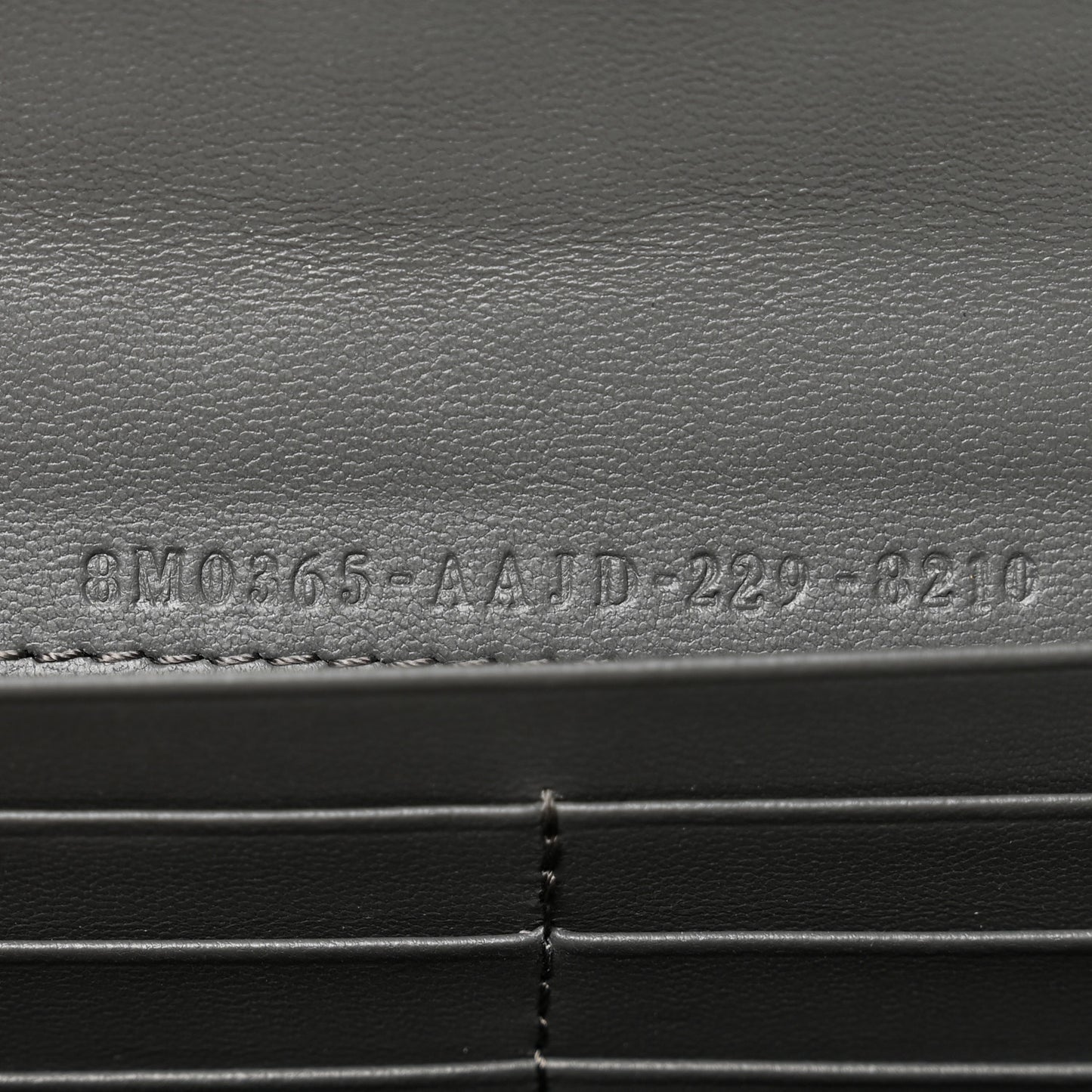 Nappa FF Embossed Continental Wallet On Chain Anthracite