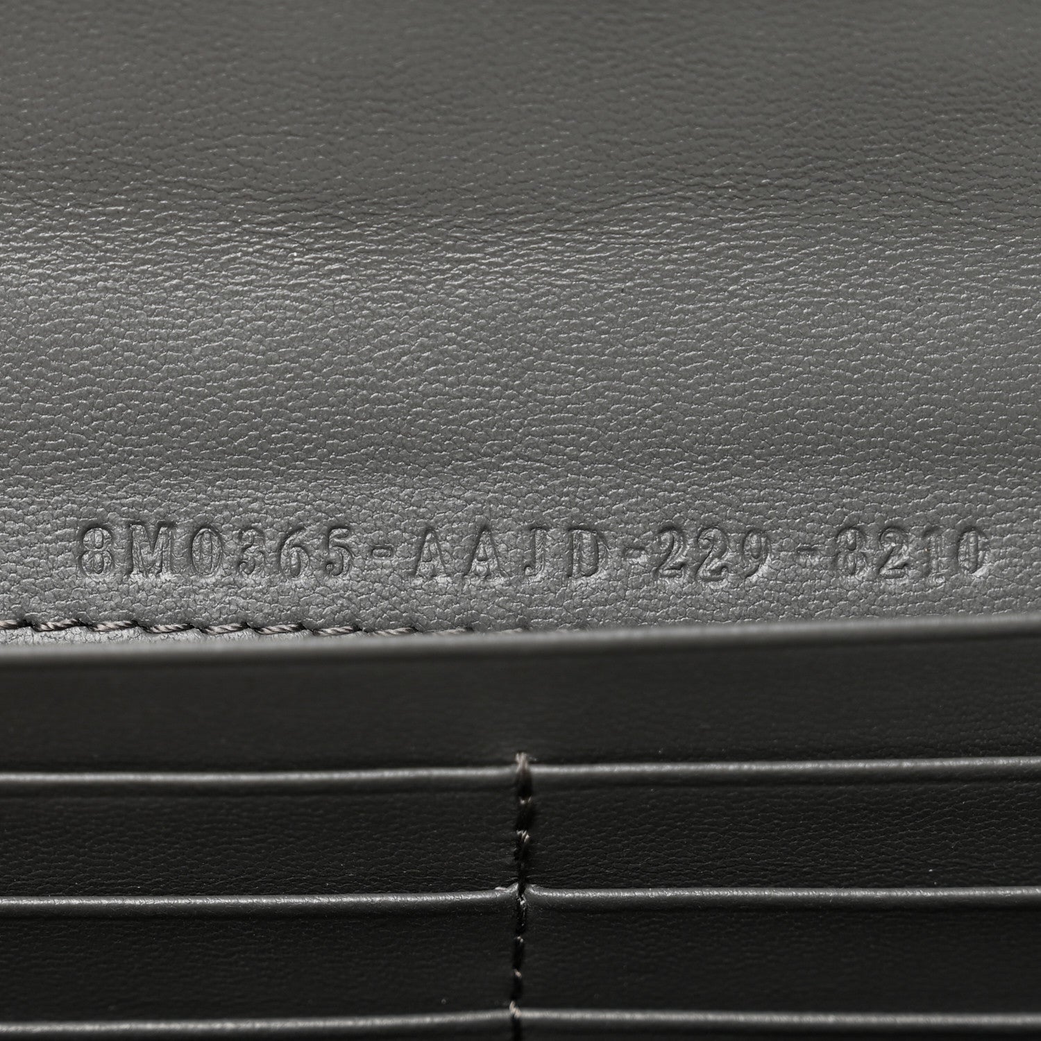 Fendi Nappa FF Embossed Continental Wallet On Chain Anthracite 6 of 9