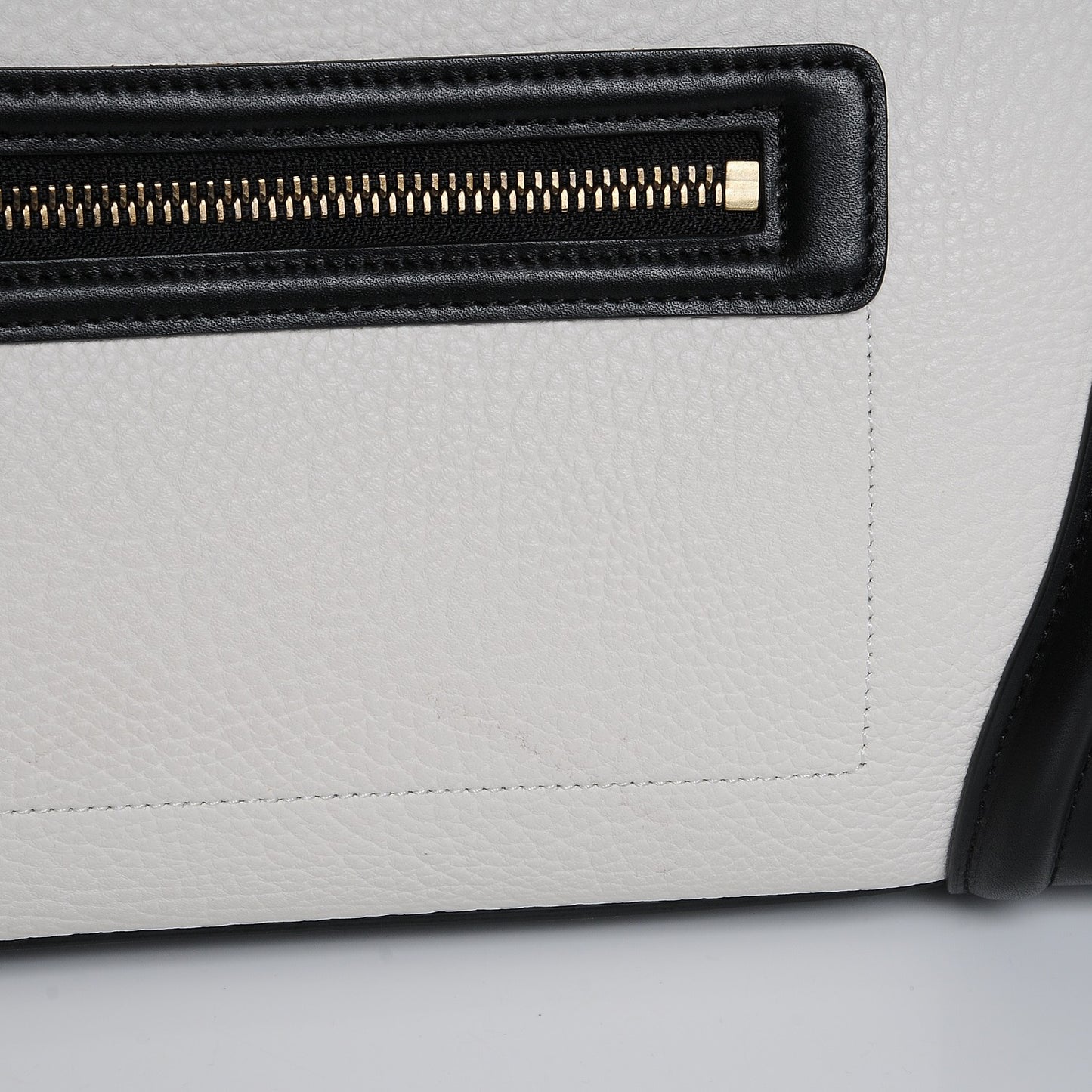 Bullhide Calfskin Suede Mini Tri-Color Luggage White