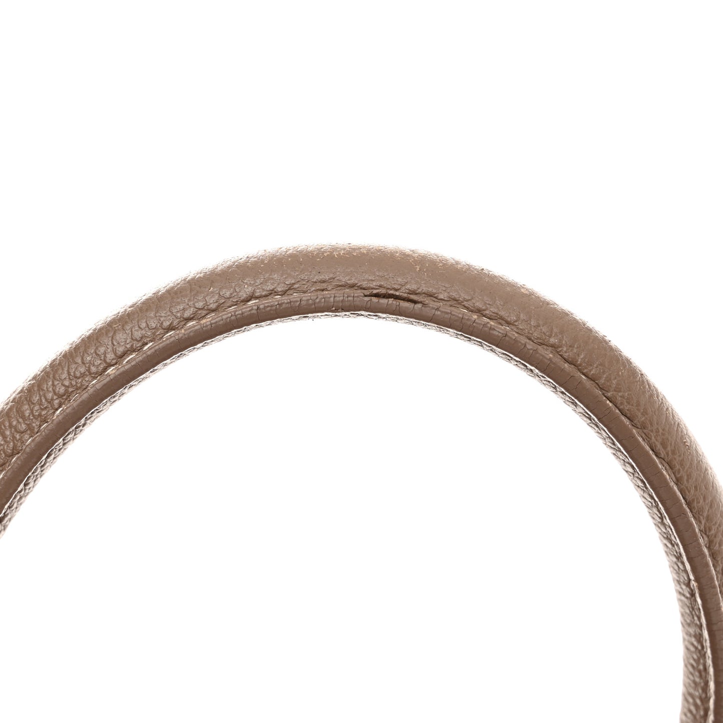 Grained Calfskin Topstitch Small Classic Sac De Jour Taupe