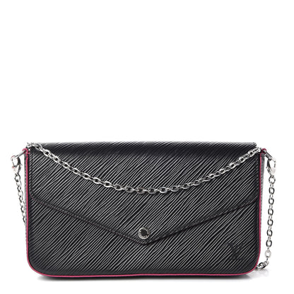 Louis Vuitton Epi Pochette Felicie Black Hot Pink 1 of 11
