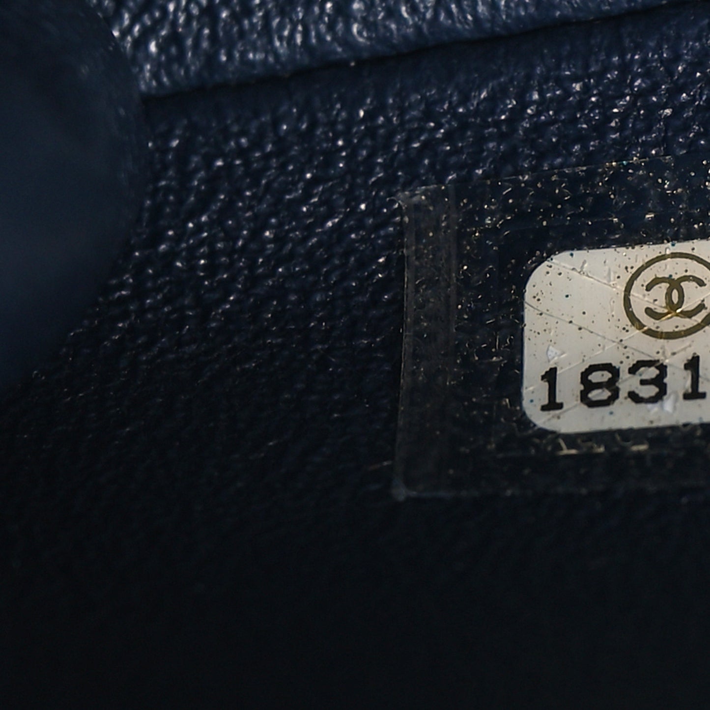 Lambskin Quilted Clutch with Chain Flap Navy
