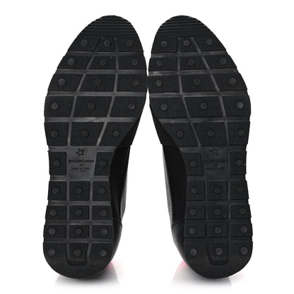 Balenciaga Mesh Calfskin Neoprene Womens Race Runner Sneakers 36 Black Rose Fluo 5 of 8