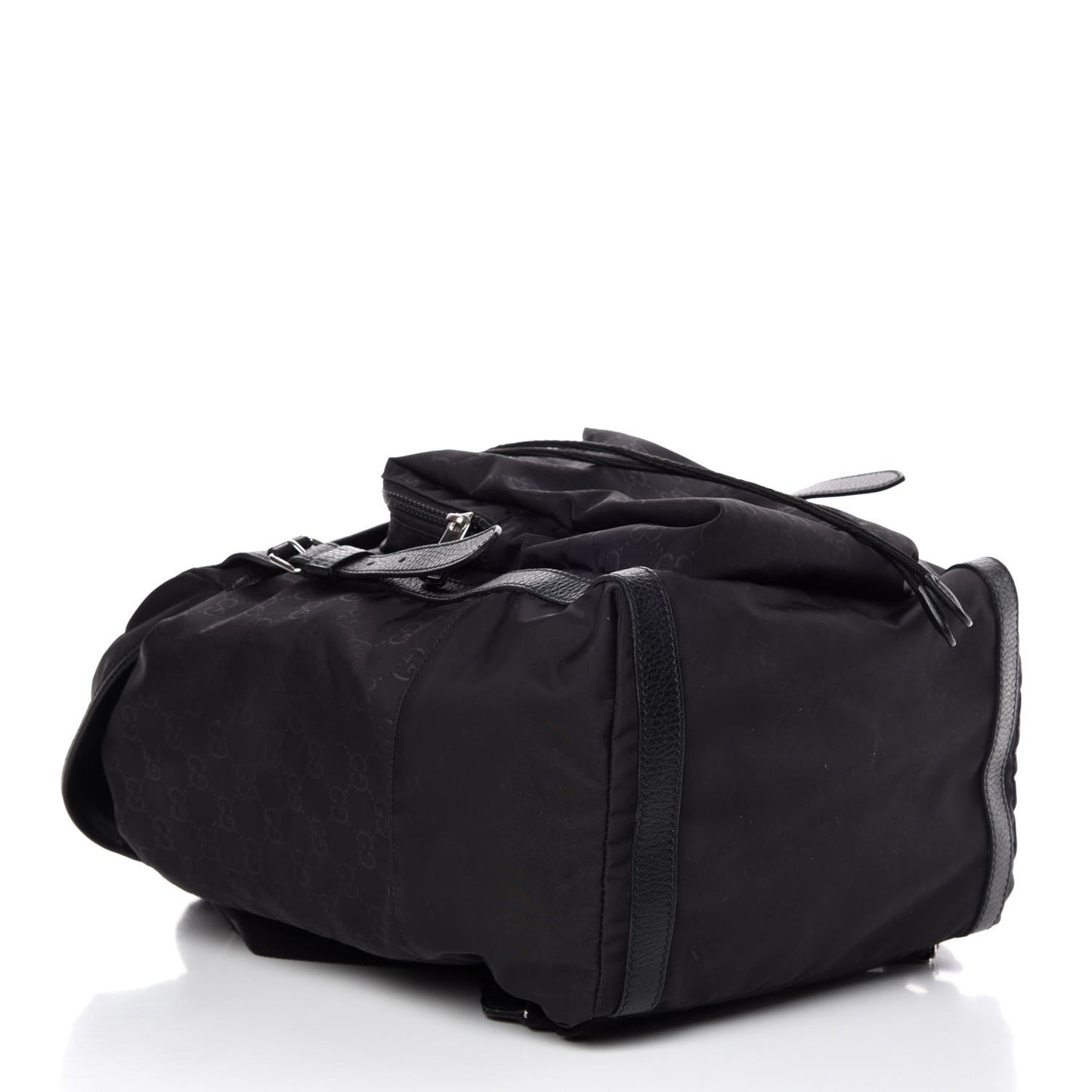 Nylon Monogram Medium Light Double Buckle Backpack Black