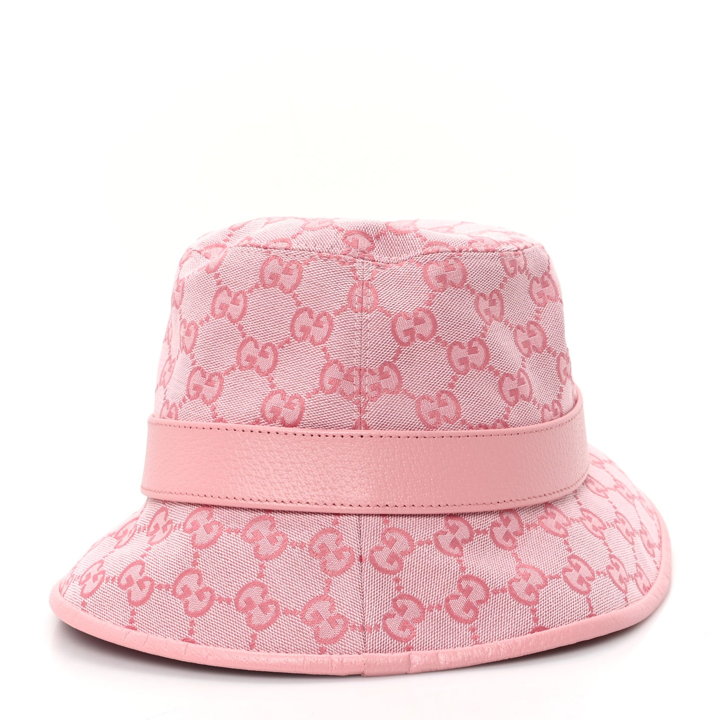 Monogram Textured Dollar Calfskin GG Jago Bucket Hat M Soft Cotton Candy Dark Cotton Candy