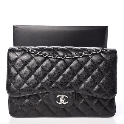 Chanel Caviar Quilted Jumbo Double Flap Black 11 of 15