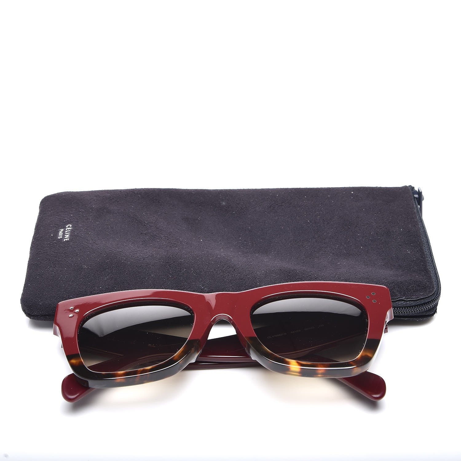 Celine Catherine Sunglasses CL 41098/F/S Burgundy Havana 7 of 7
