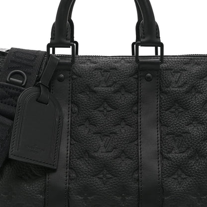 Louis Vuitton Monogram Taurillon Keepall Bandouliere 35 Black 7 of 9