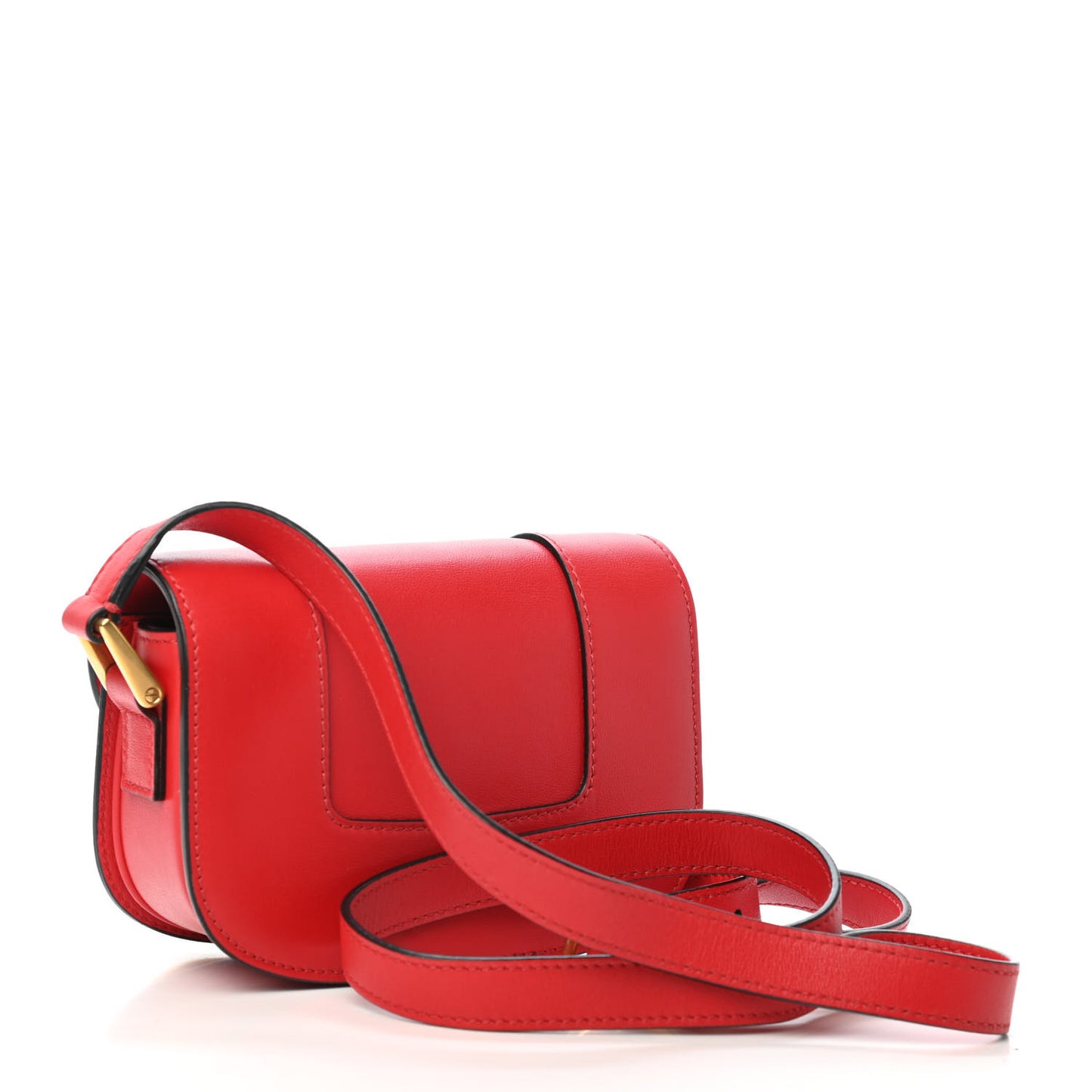 Calfskin Small Supervee Crossbody Bag Rouge Pur