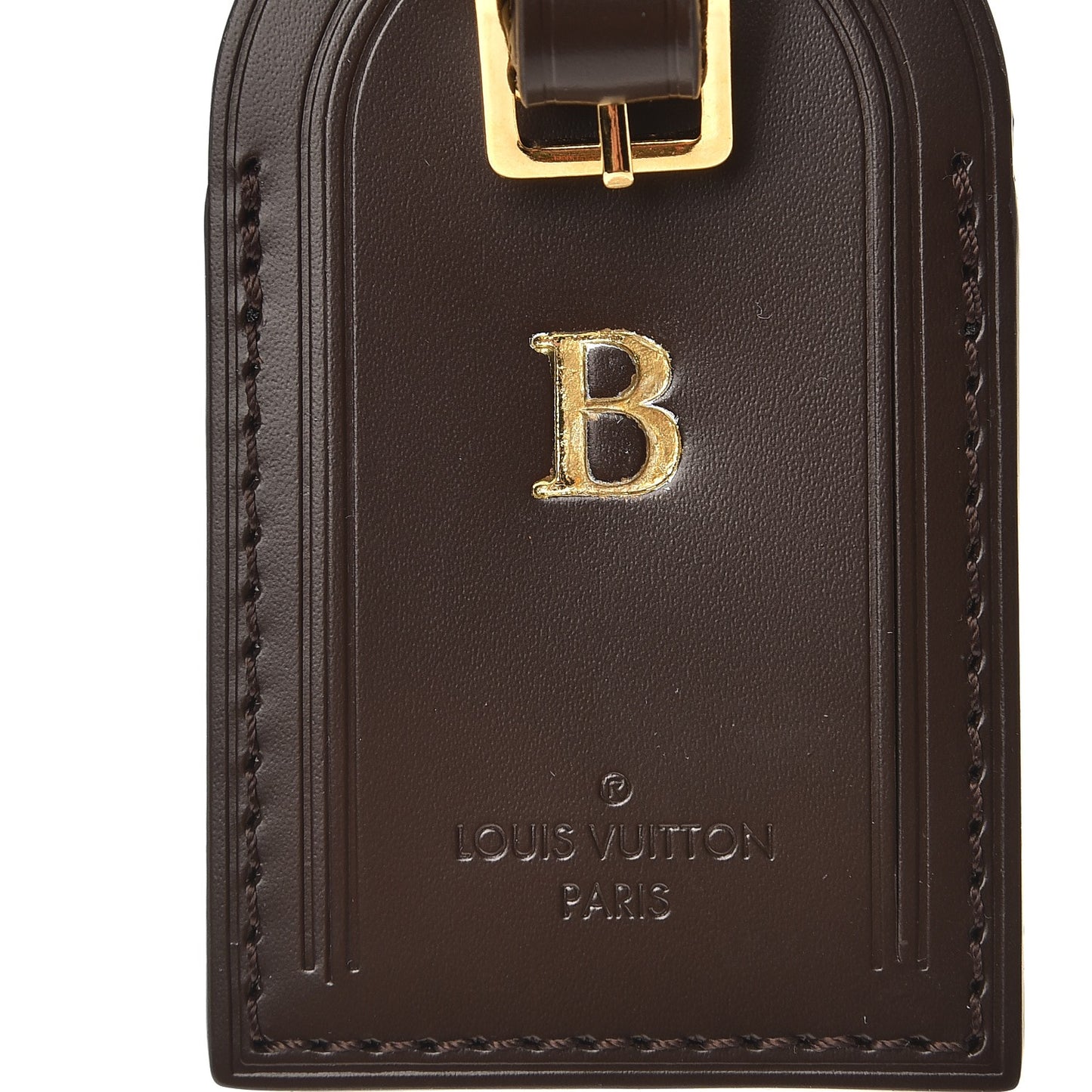 Calfskin Luggage Tag Ebene