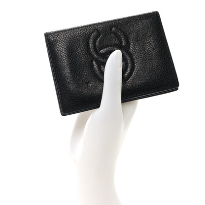 Chanel Caviar Timeless CC Card Holder Wallet Black 2 of 8