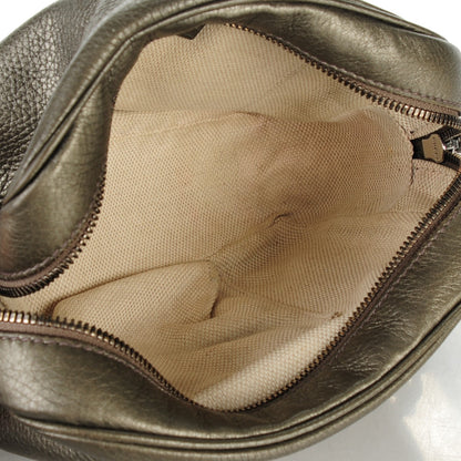 Gucci Metallic Pebbled Calfskin Small Soho Disco Bag Sasso 5 of 7