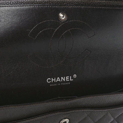Chanel Caviar Quilted Medium Double Flap Dark Brown 6 of 13