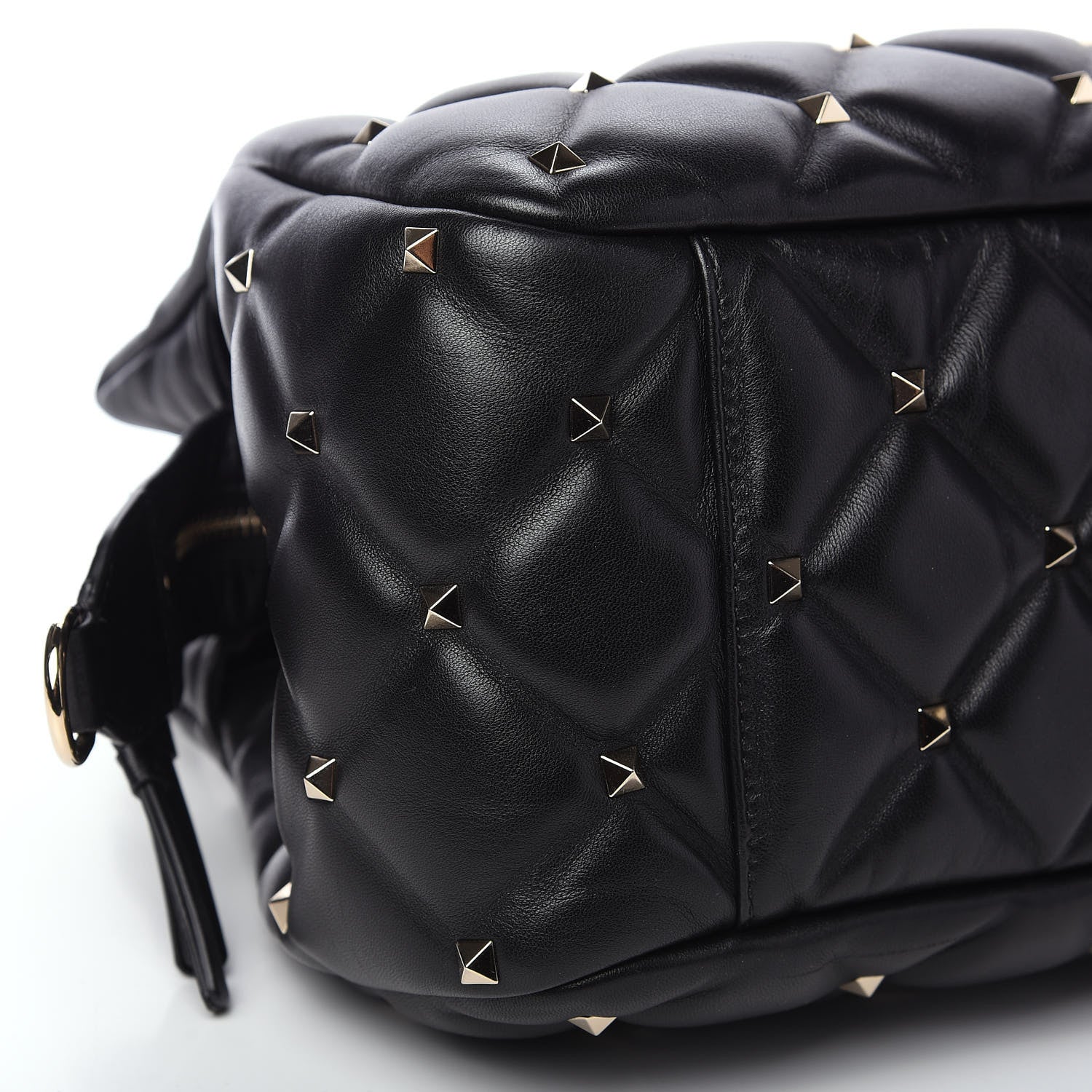 Valentino Garavani Nappa Candystud Double Handle Shoulder Bag Black 6 of 9