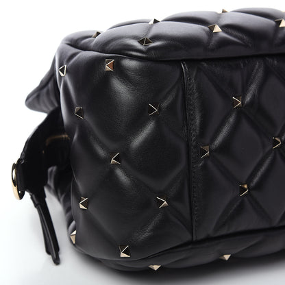 Valentino Garavani Nappa Candystud Double Handle Shoulder Bag Black 6 of 9
