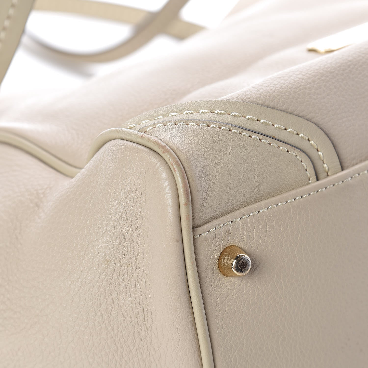 Burberry Grainy Calfskin Small Canterbury Tote Beige 7 of 18