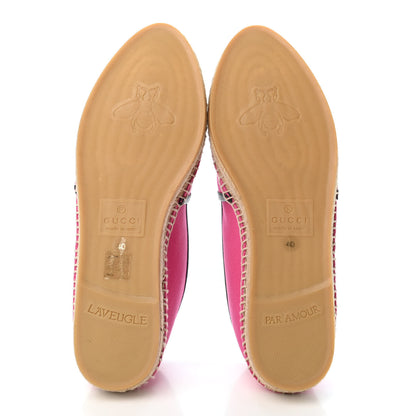 Gucci Canvas Logo Espadrilles 40 Cyclamen Rose Black 4 of 4