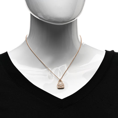 Hermes 18K Rose Gold Diamond Constance Amulettes Pendant Necklace 2 of 6