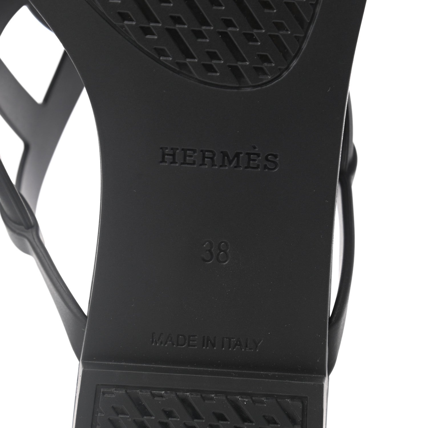 Hermes Nappa Womens Beach Sandals 38 Black 6 of 7