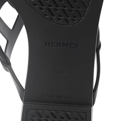 Hermes Nappa Womens Beach Sandals 38 Black 6 of 7